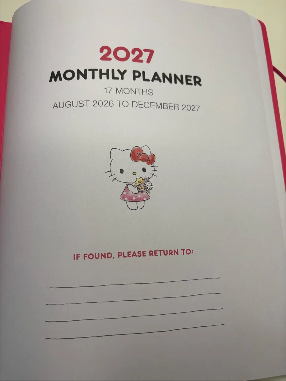 Hello Kitty and Friends Planner 2027